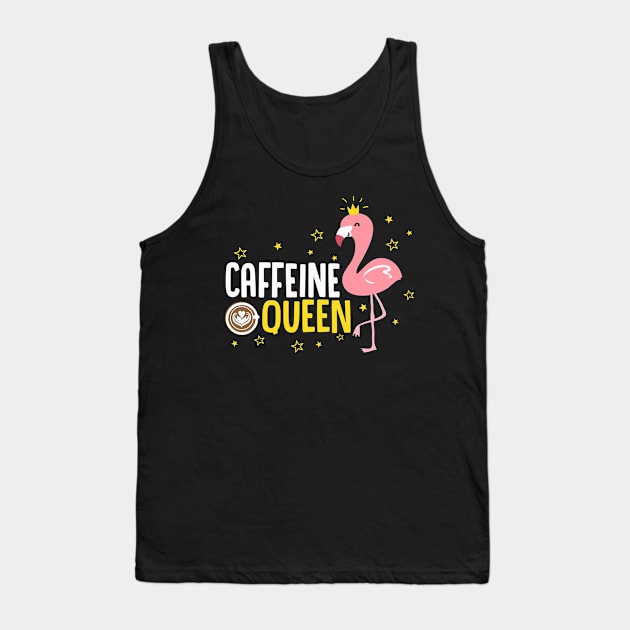 Womens Funny Caffeine Queen product I Magical Coffee Flamingo Tank Top by biNutz